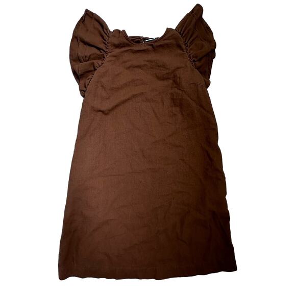 A.New.Day|Linen Blend Ruffle Sleeve Dress|Rust|SZ XS‎ - Picture 1 of 7